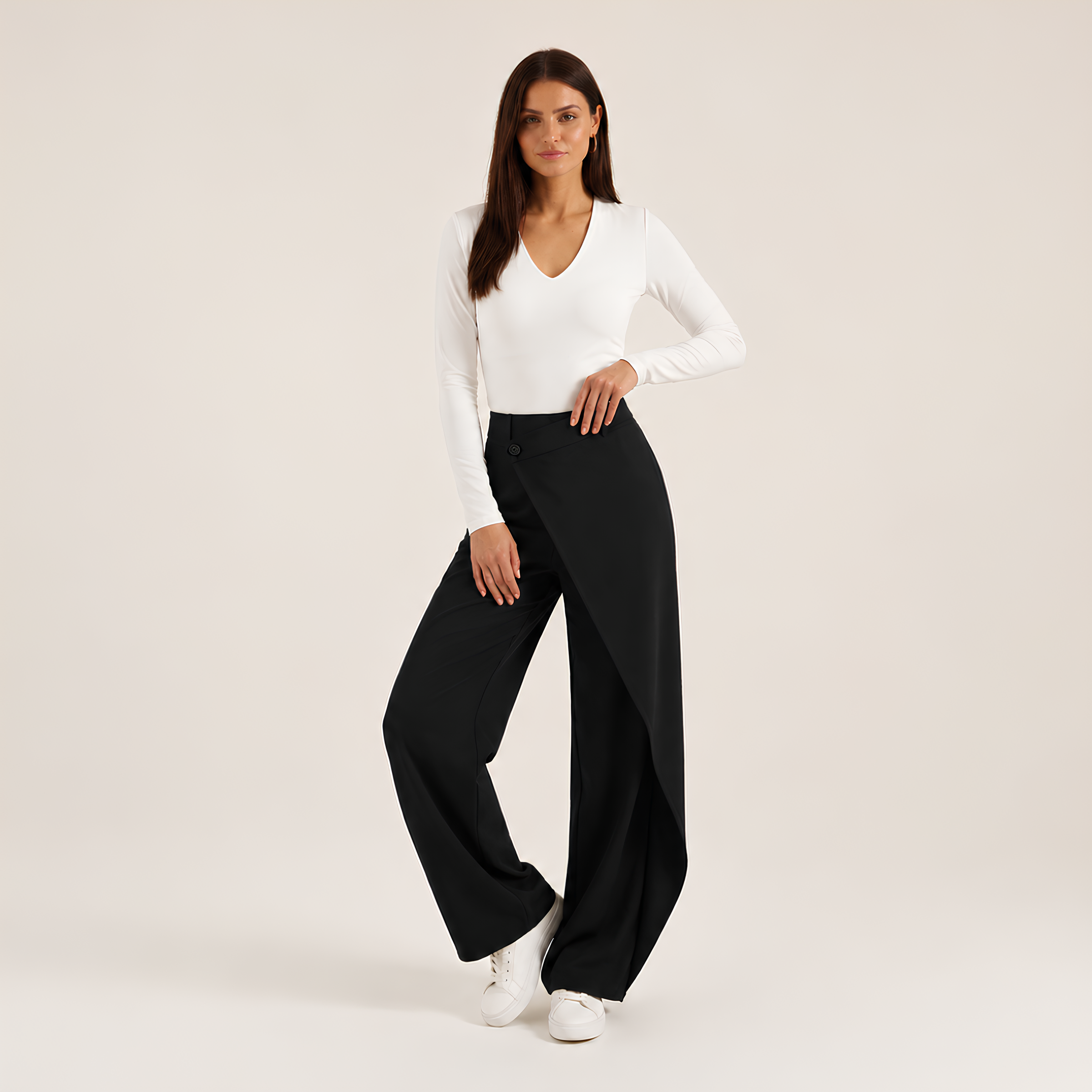 Asymmetrical Tailored Pants