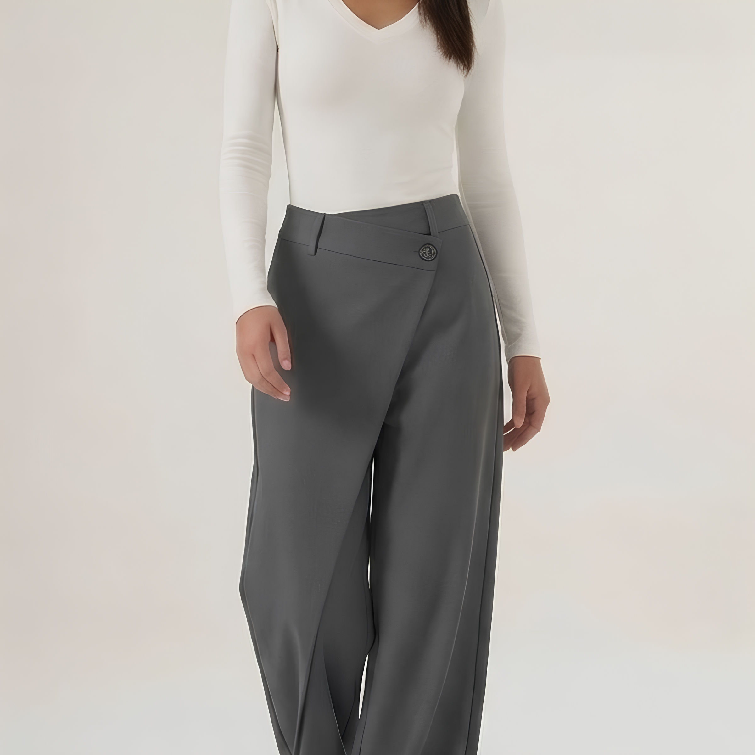 Asymmetrical Tailored Pants