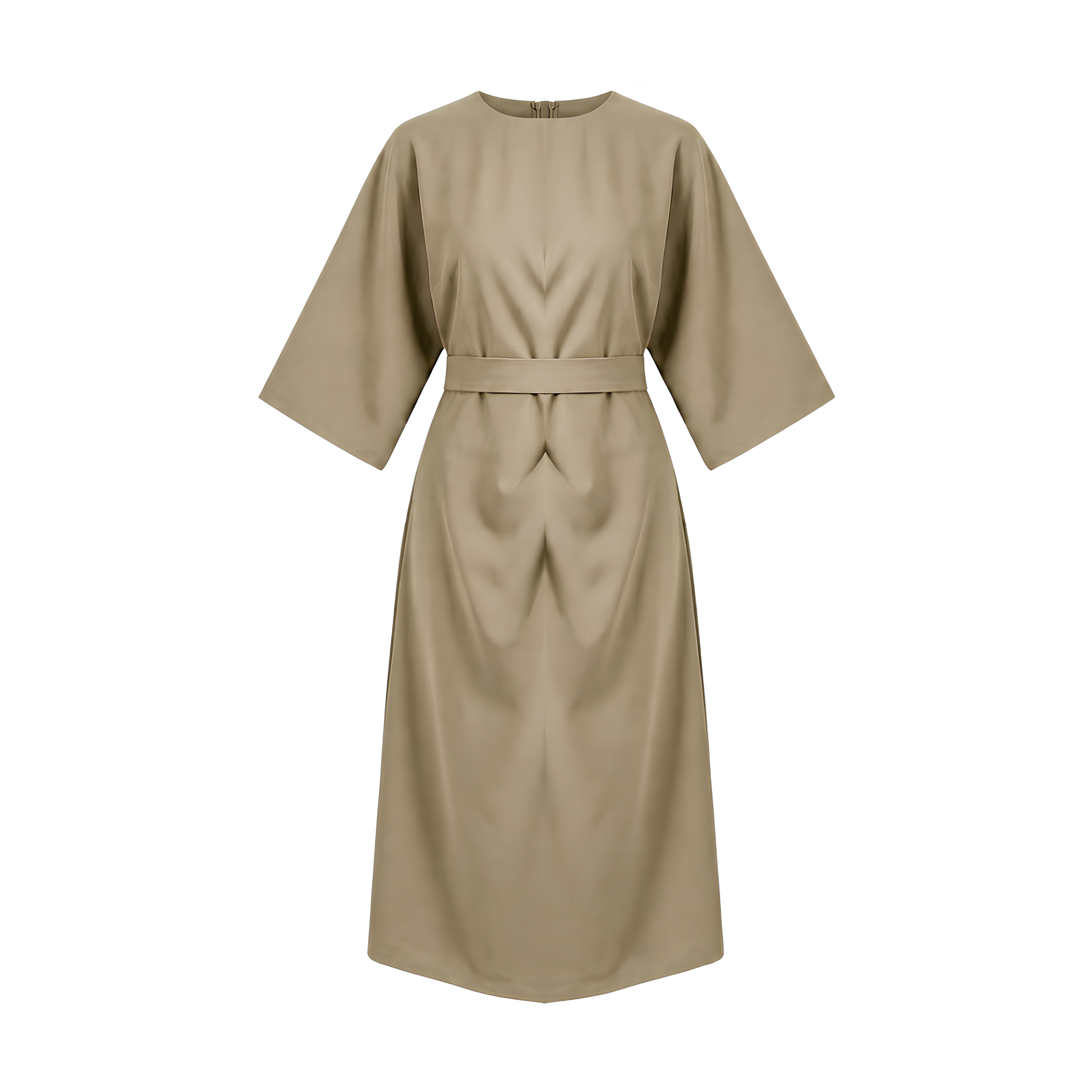 Balloon Sleeve Midi Dress