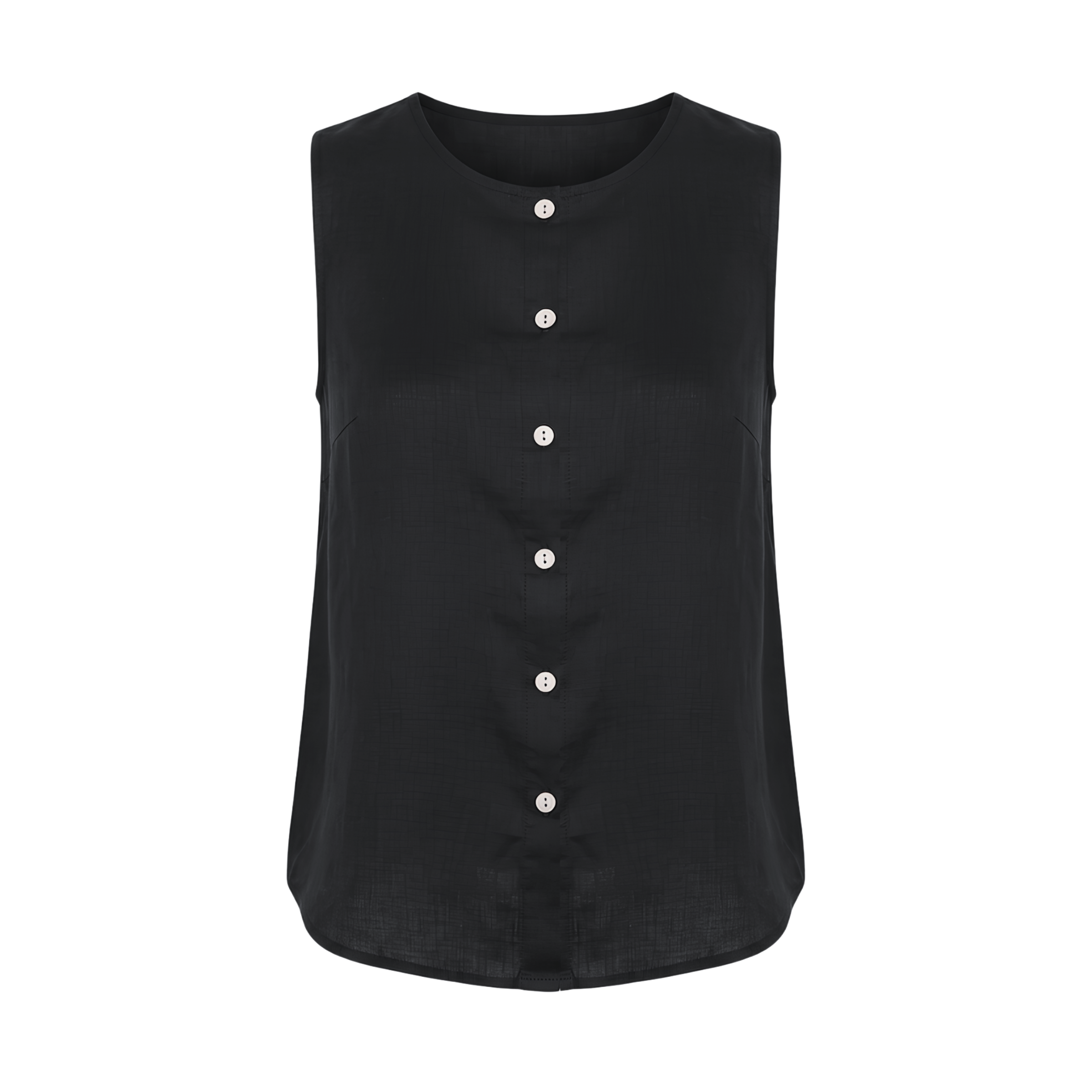 Button Down Linen Tank Top