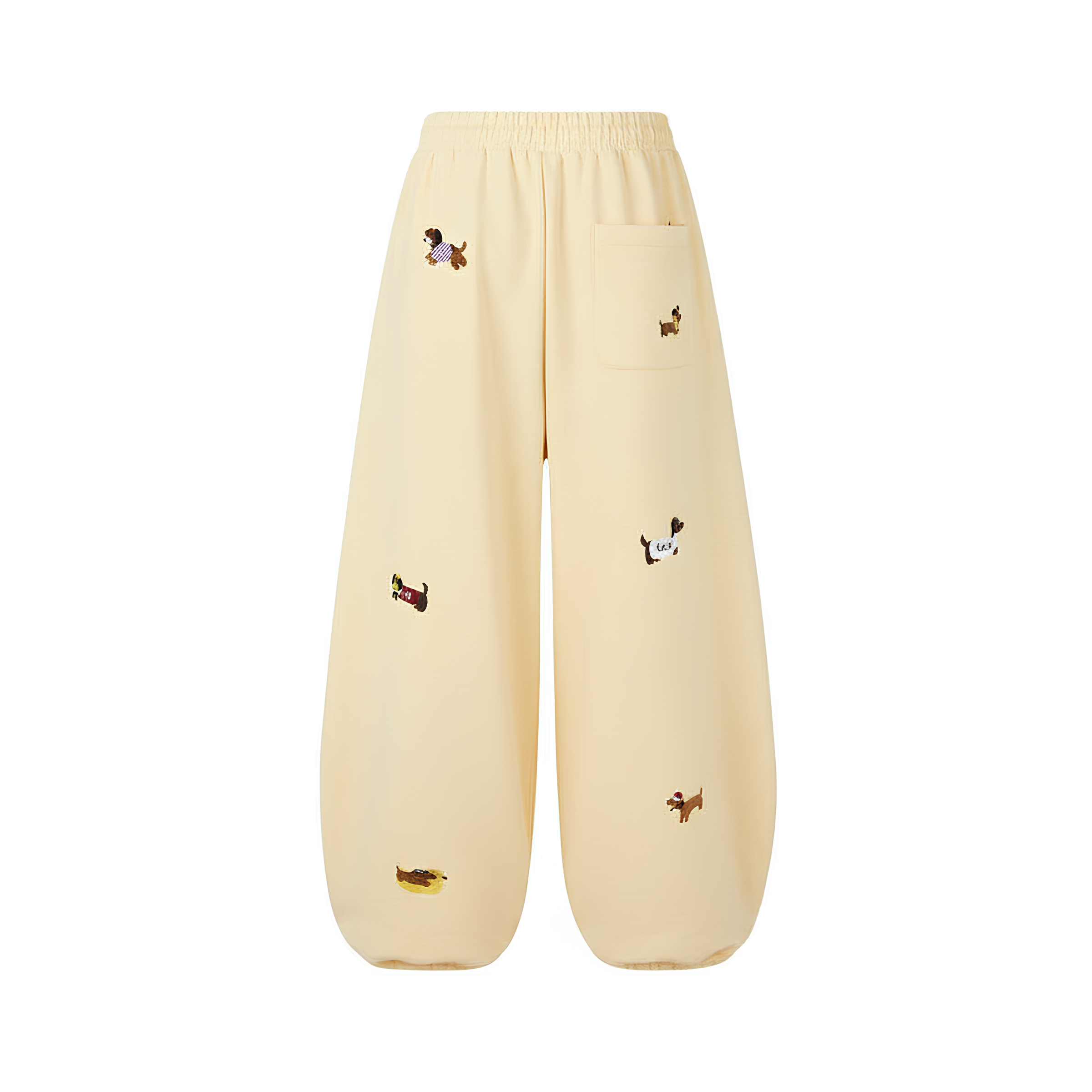 Embroidered Pups Barrel Lounge Trousers