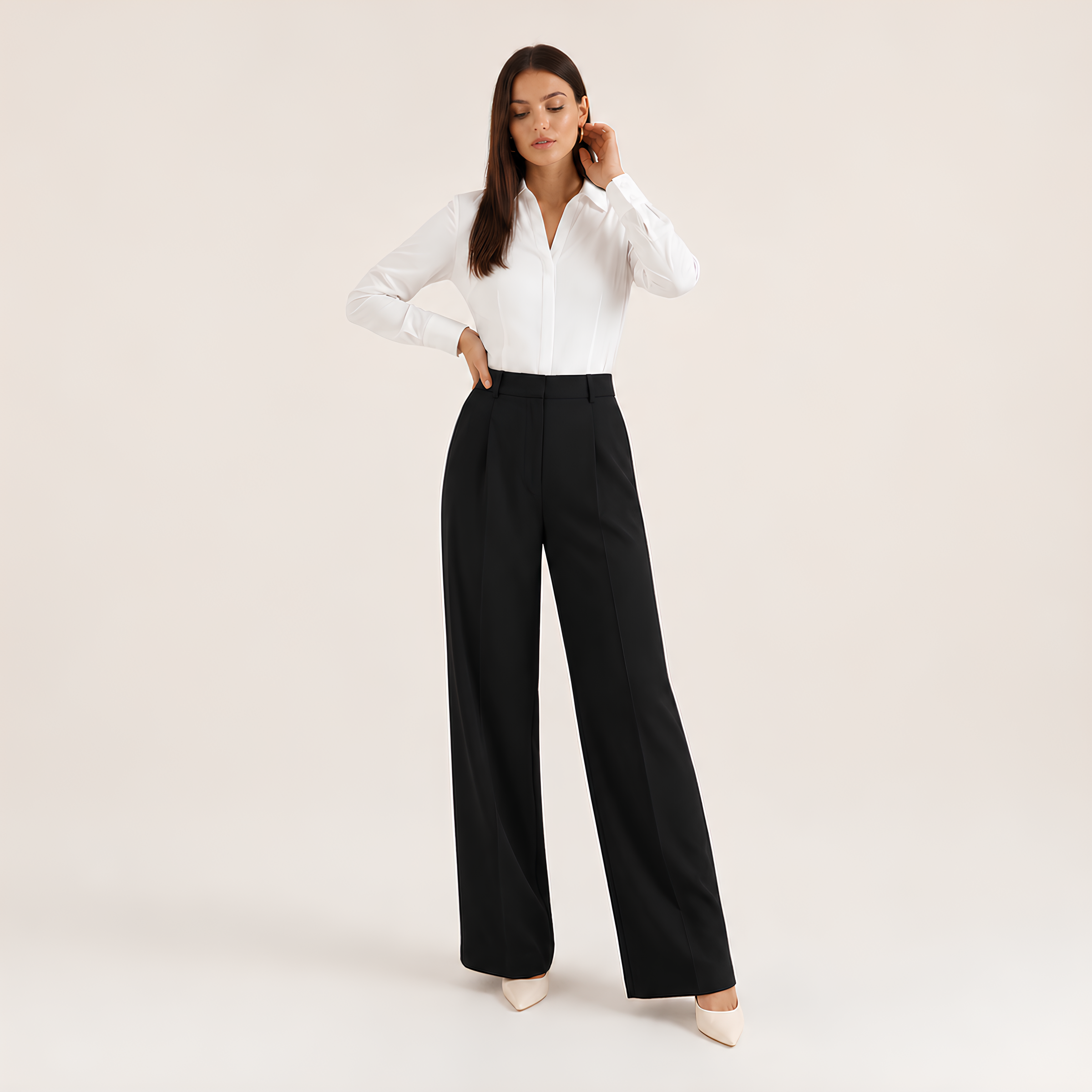 High Waist Tailored Pants