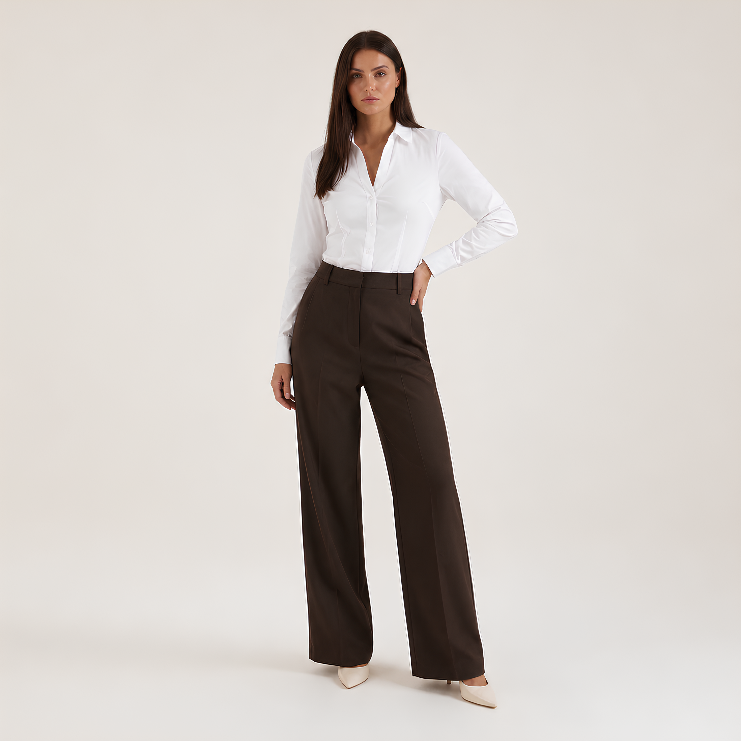 High Waist Tailored Pants