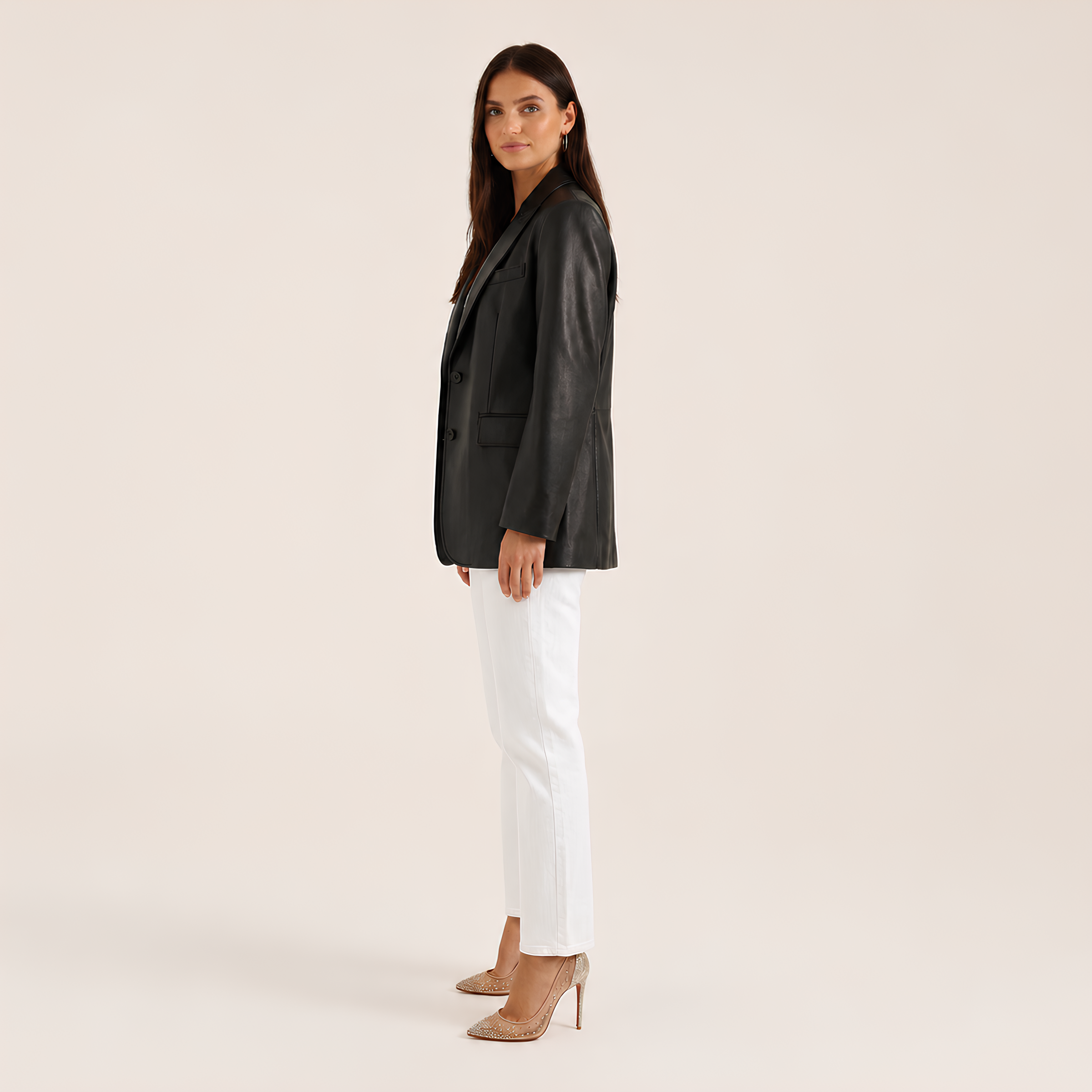 Leather Blazer Oversized