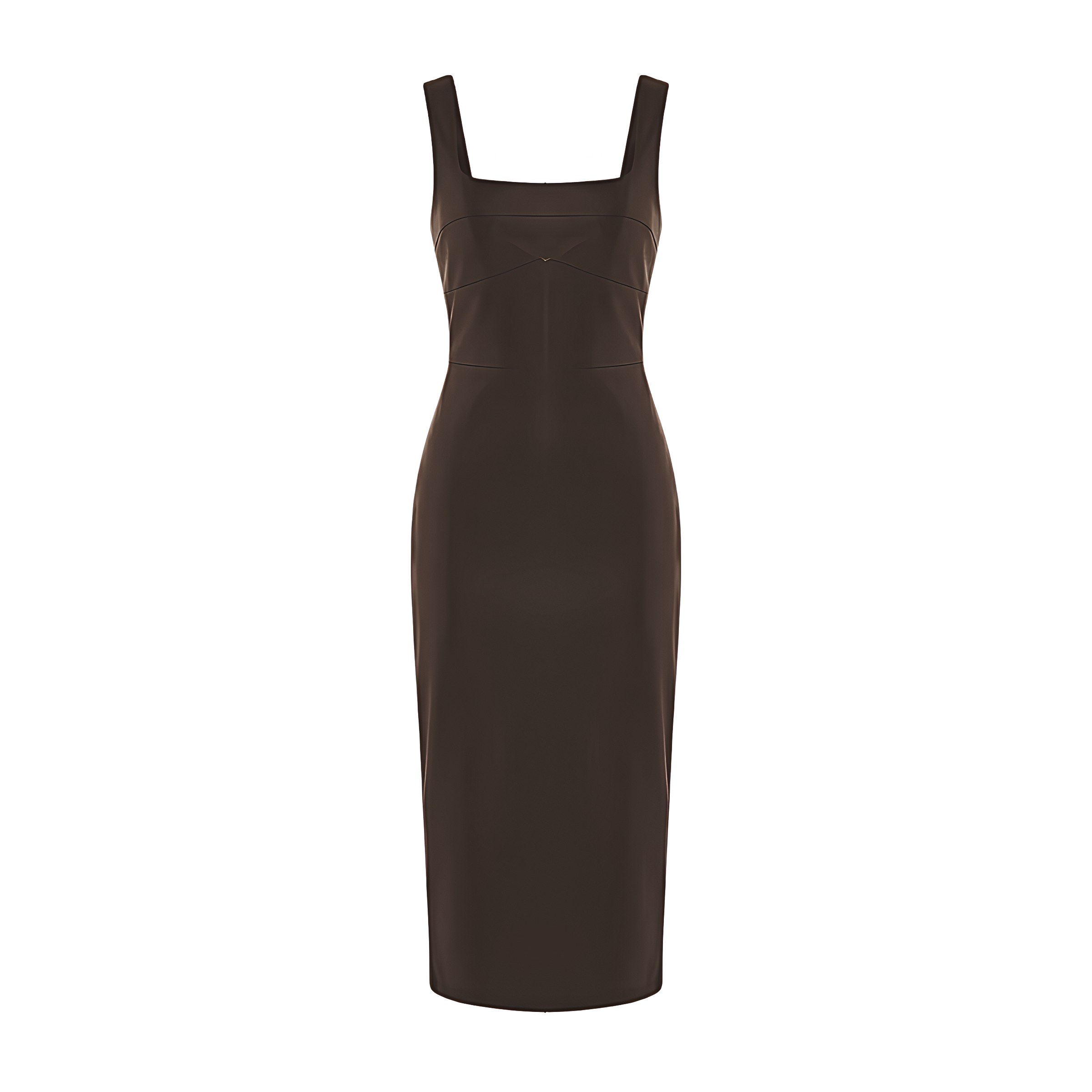 Leather Bodycon Midi Dress