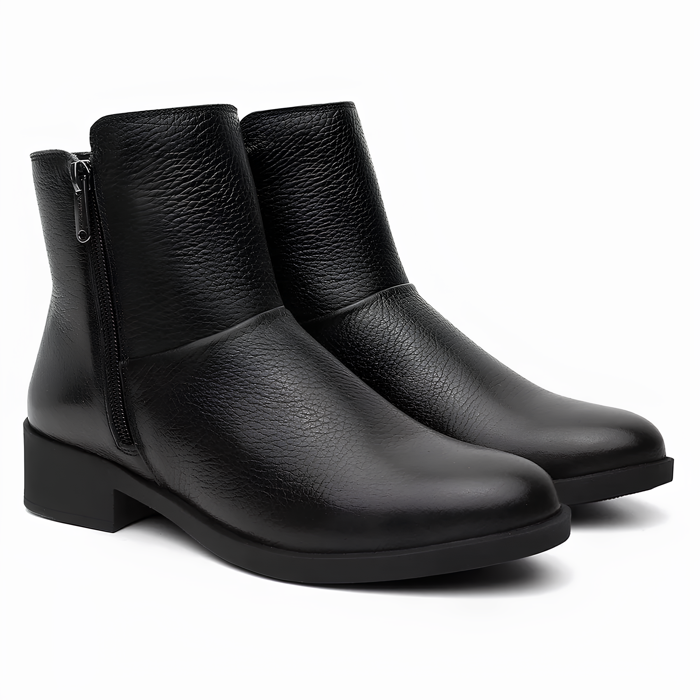 Minimal Leather Ankle Boots