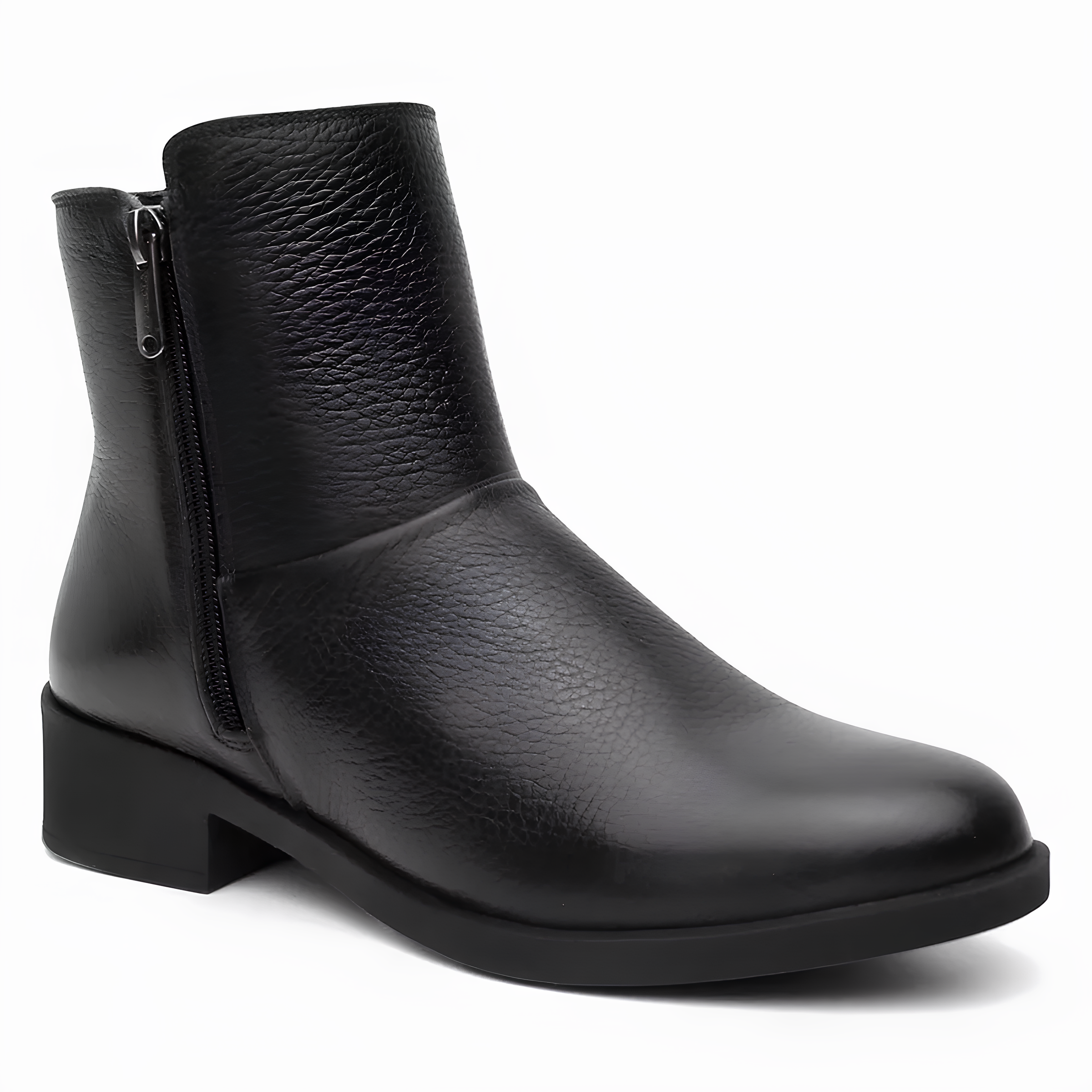 Minimal Leather Ankle Boots