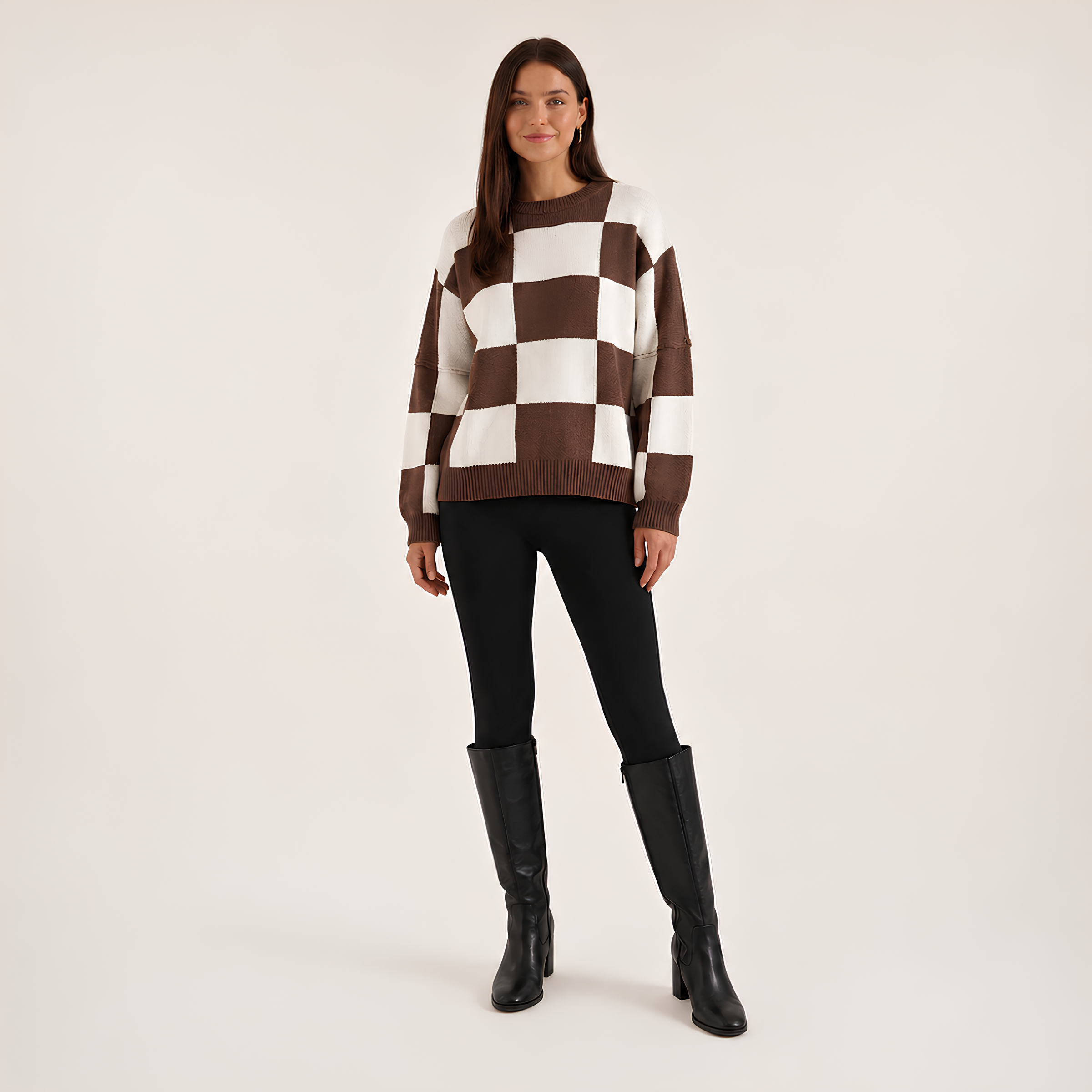 Statement Check Sweater