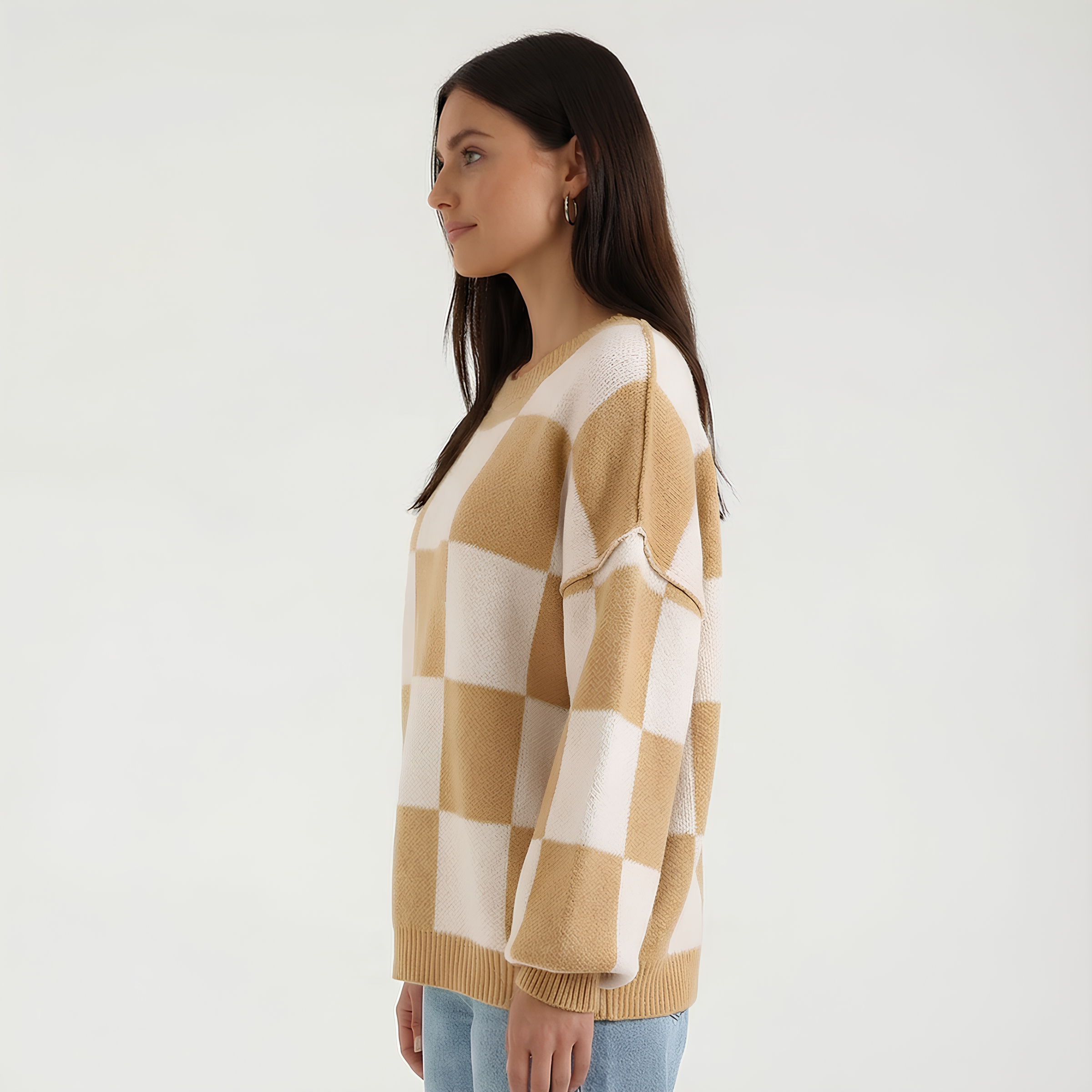 Statement Check Sweater