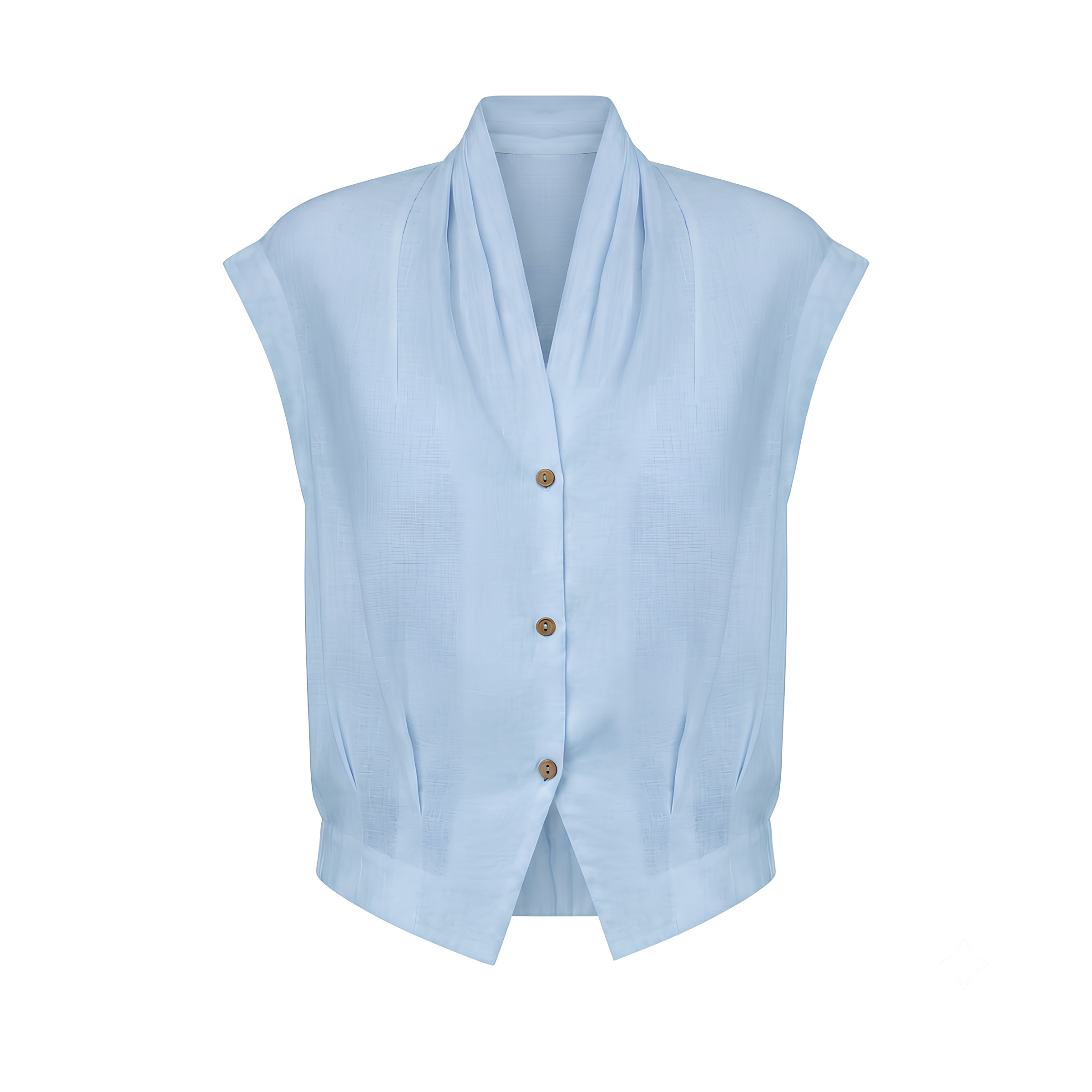 Surplice Linen Cropped Shirt