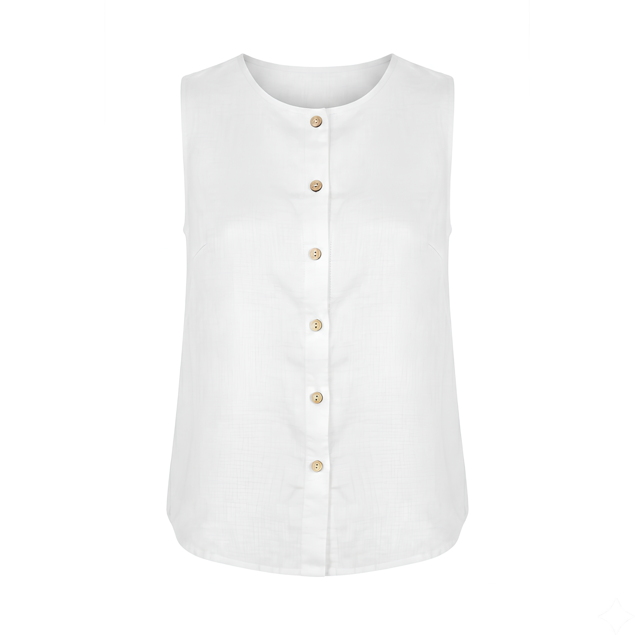 Button Down Linen Tank Top