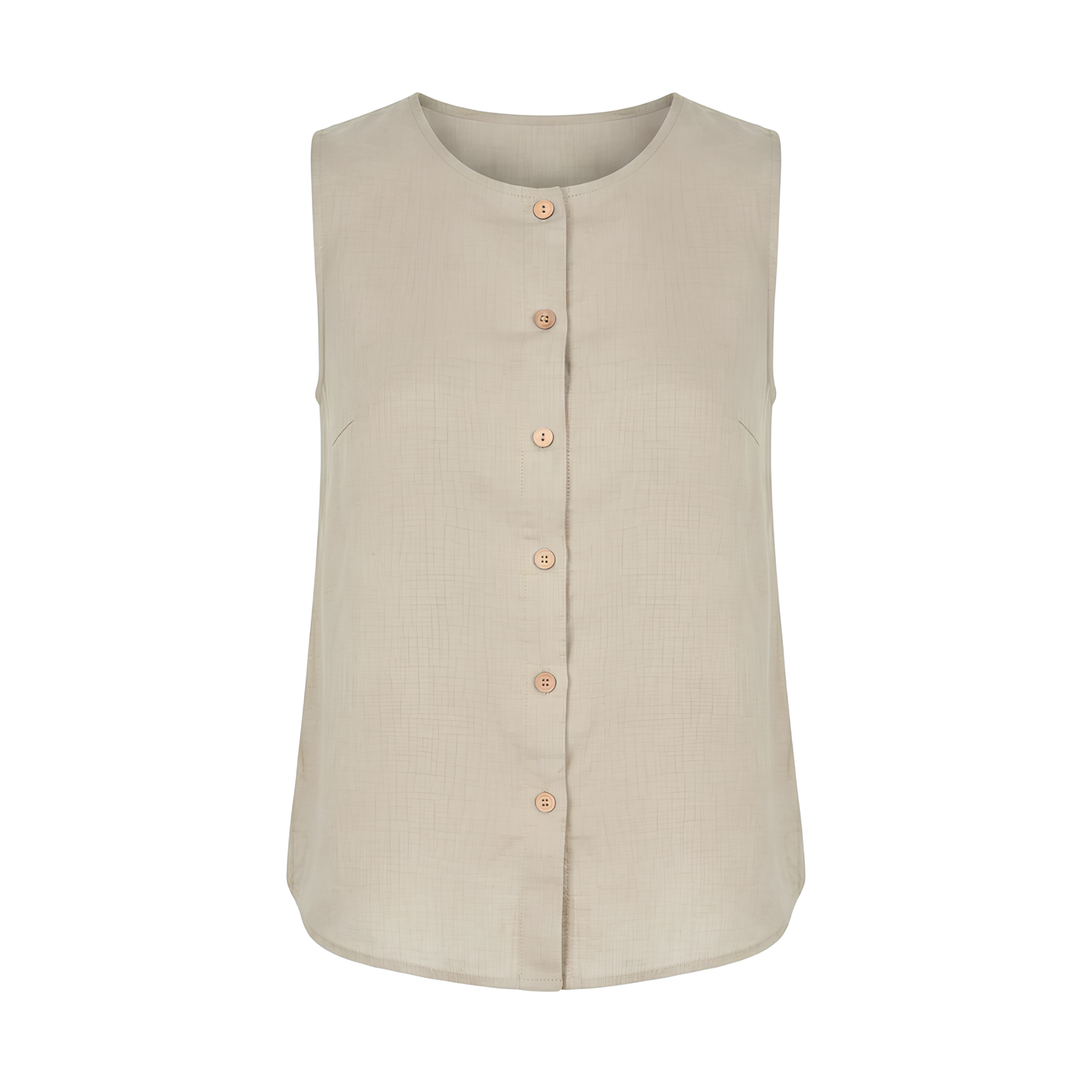 Button Down Linen Tank Top