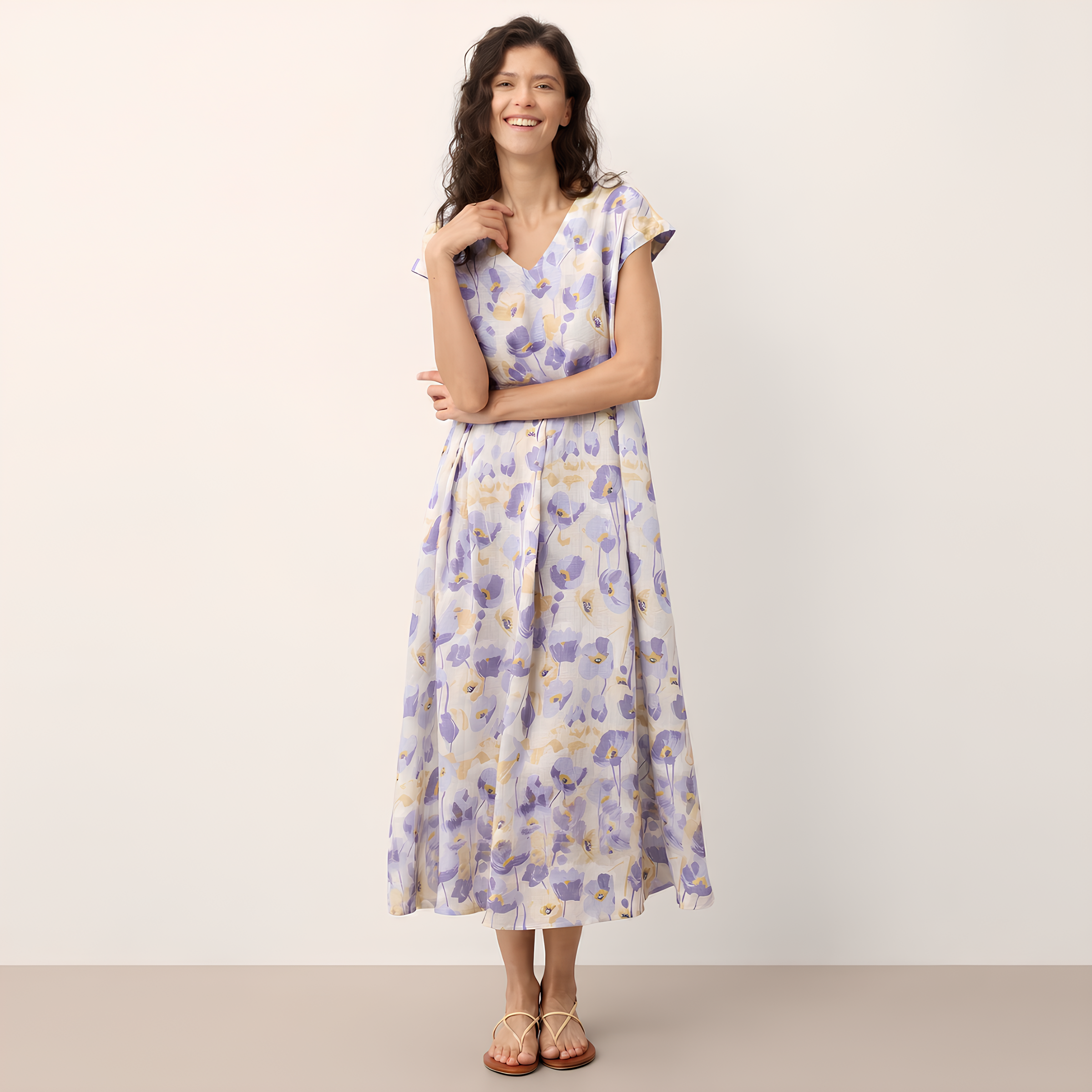 Carnation Linen Maxi Dress
