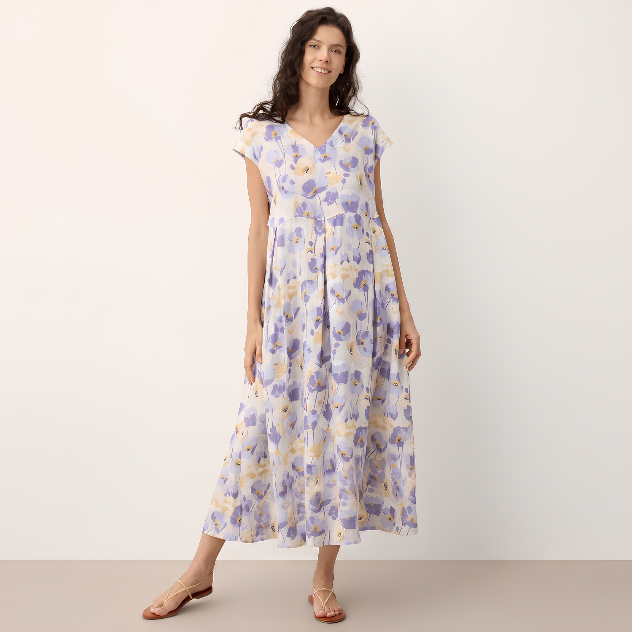 Carnation Linen Maxi Dress