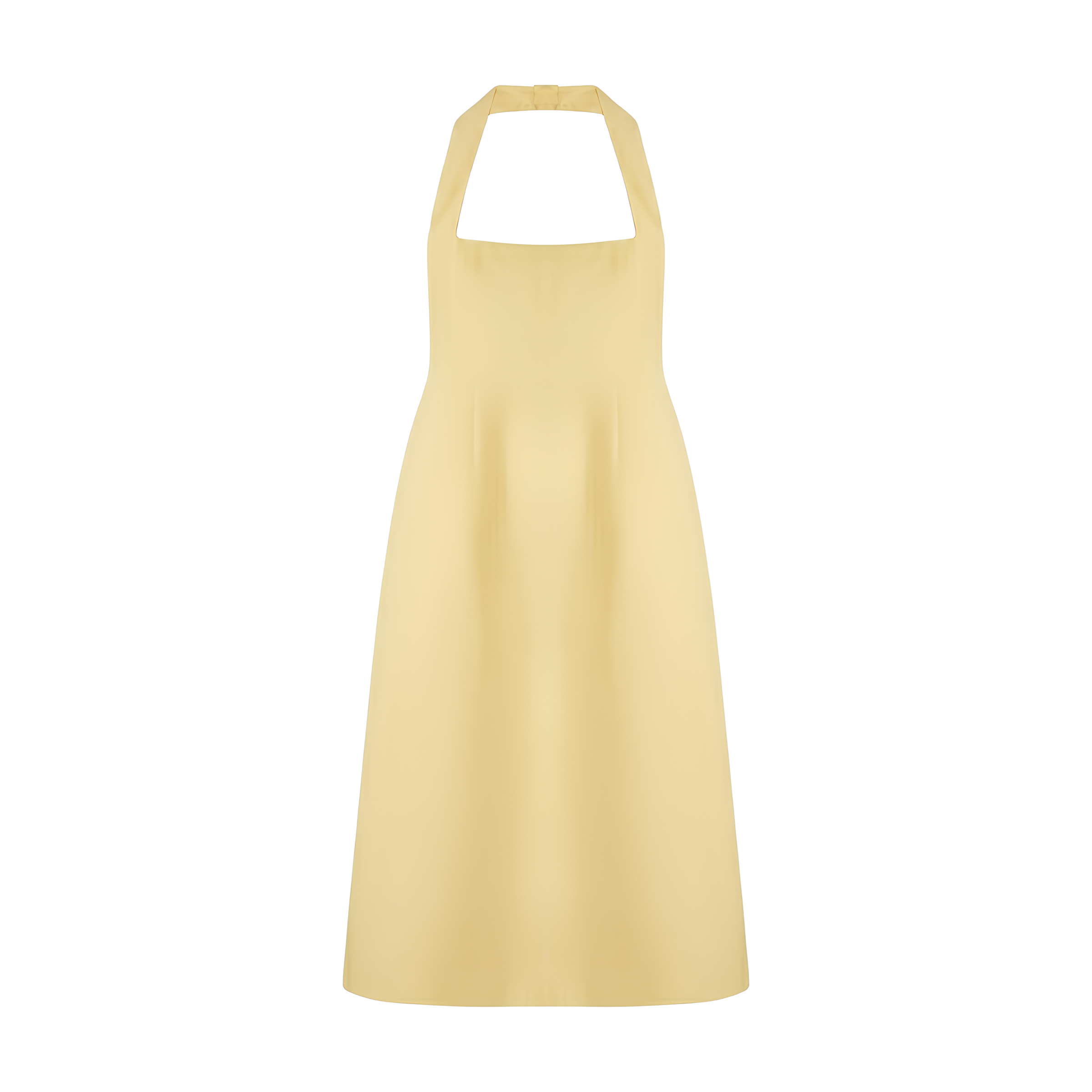 Cotton Blend Halter Midi Dress