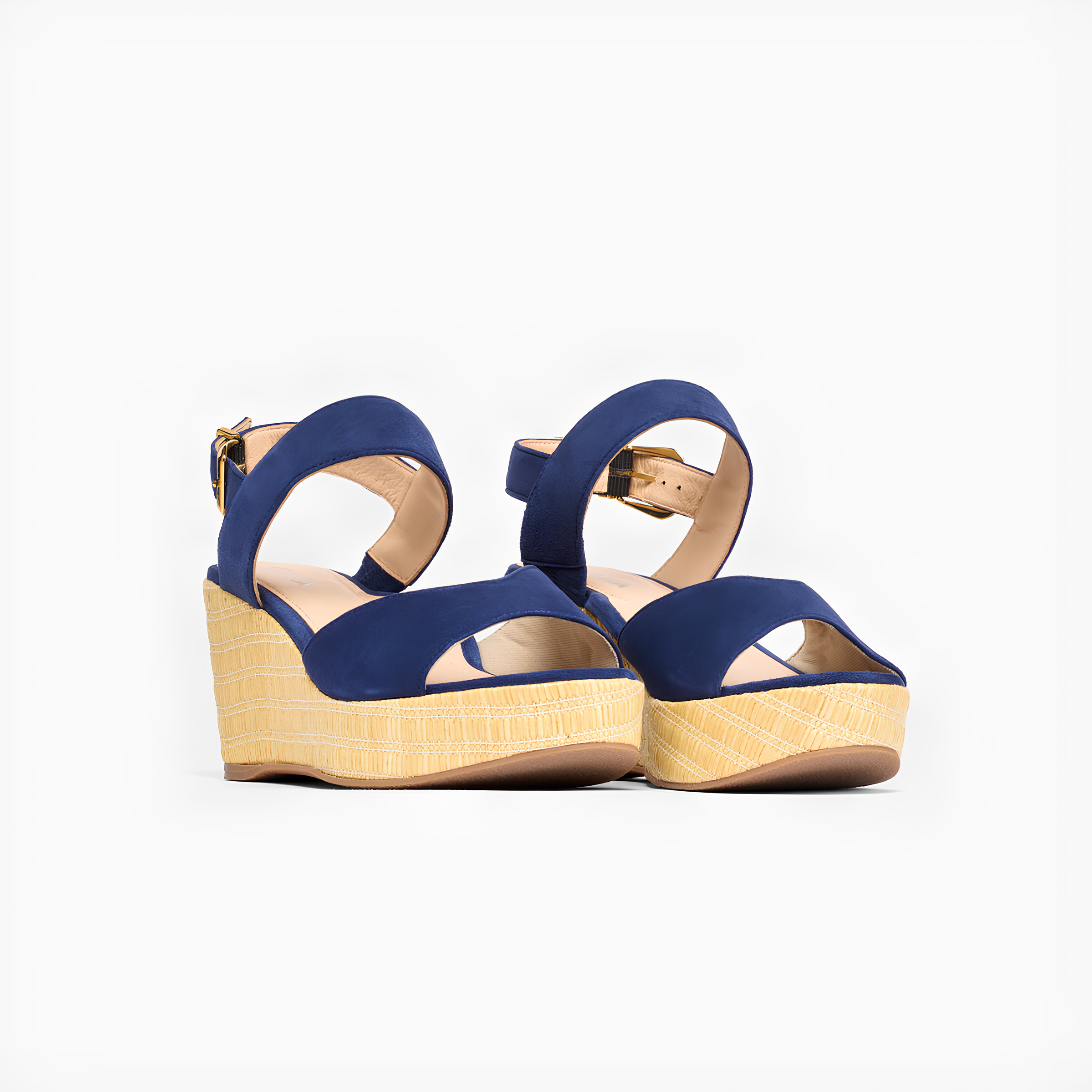 Eloise Navy Suede Wedges