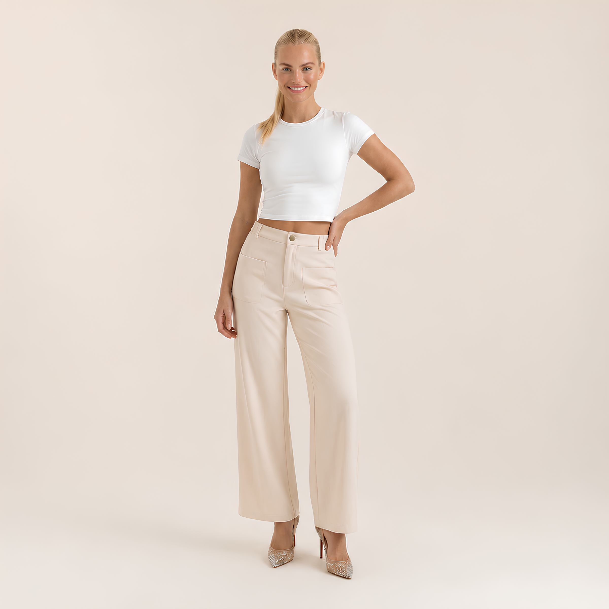 High Waist Corduroy Pants