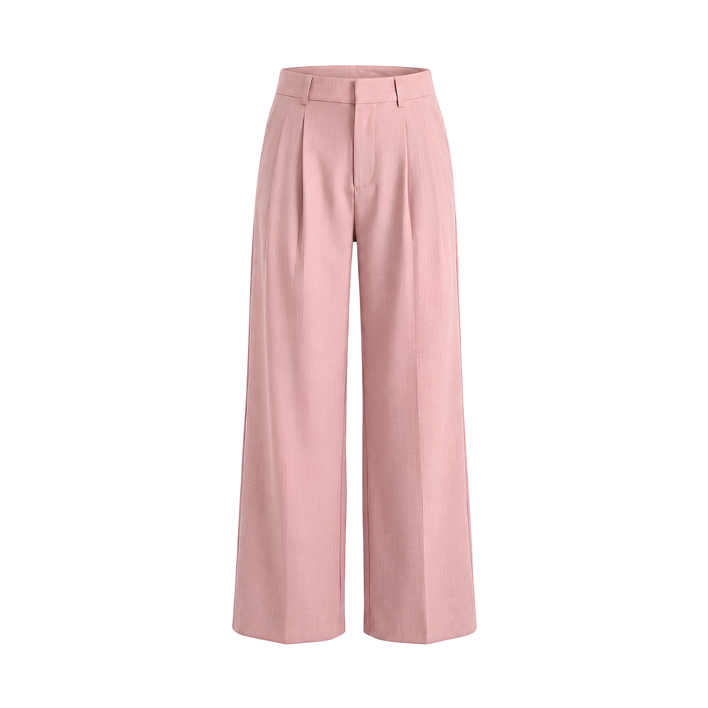 High Waist Linen Blend Pants