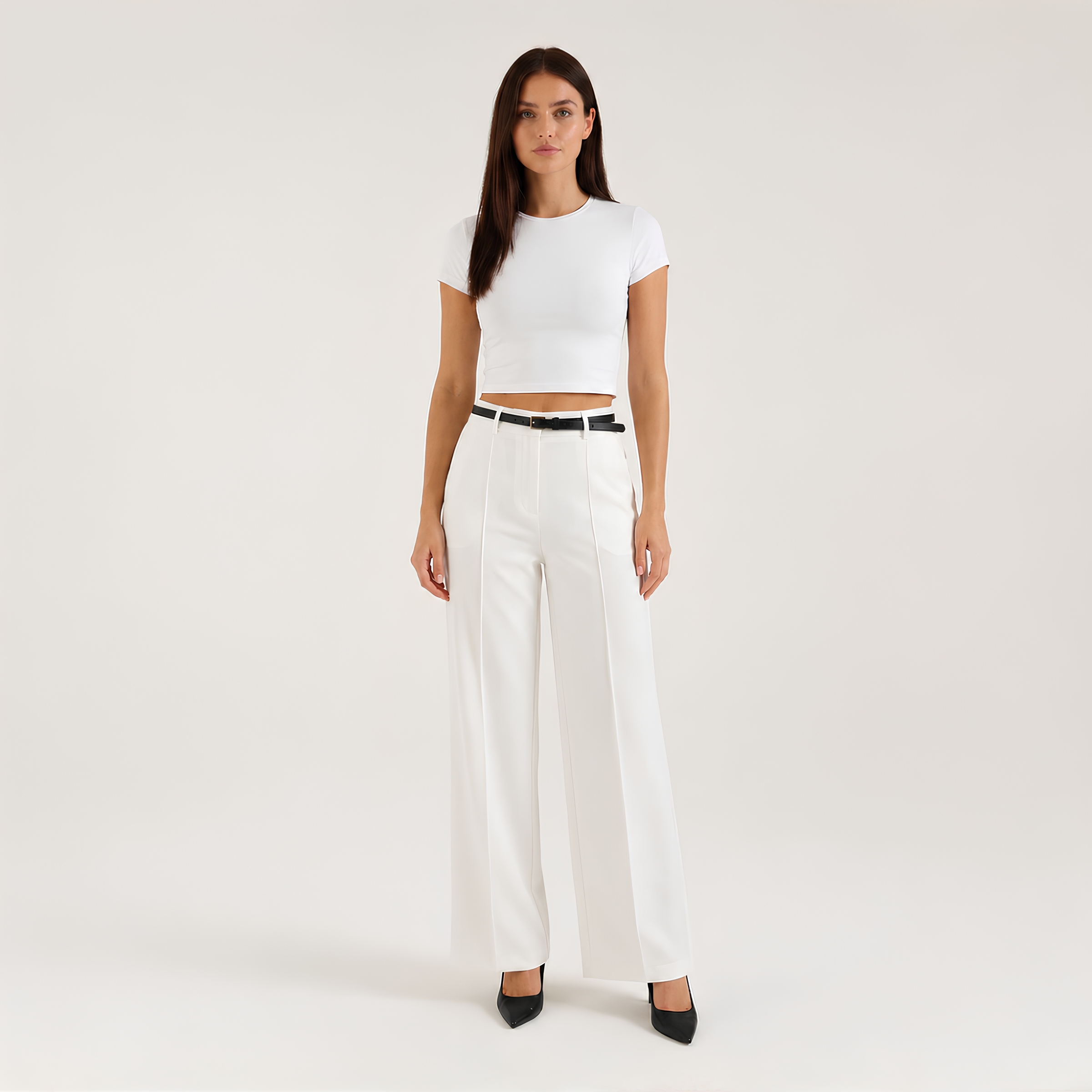 High Waist Tailored Pants