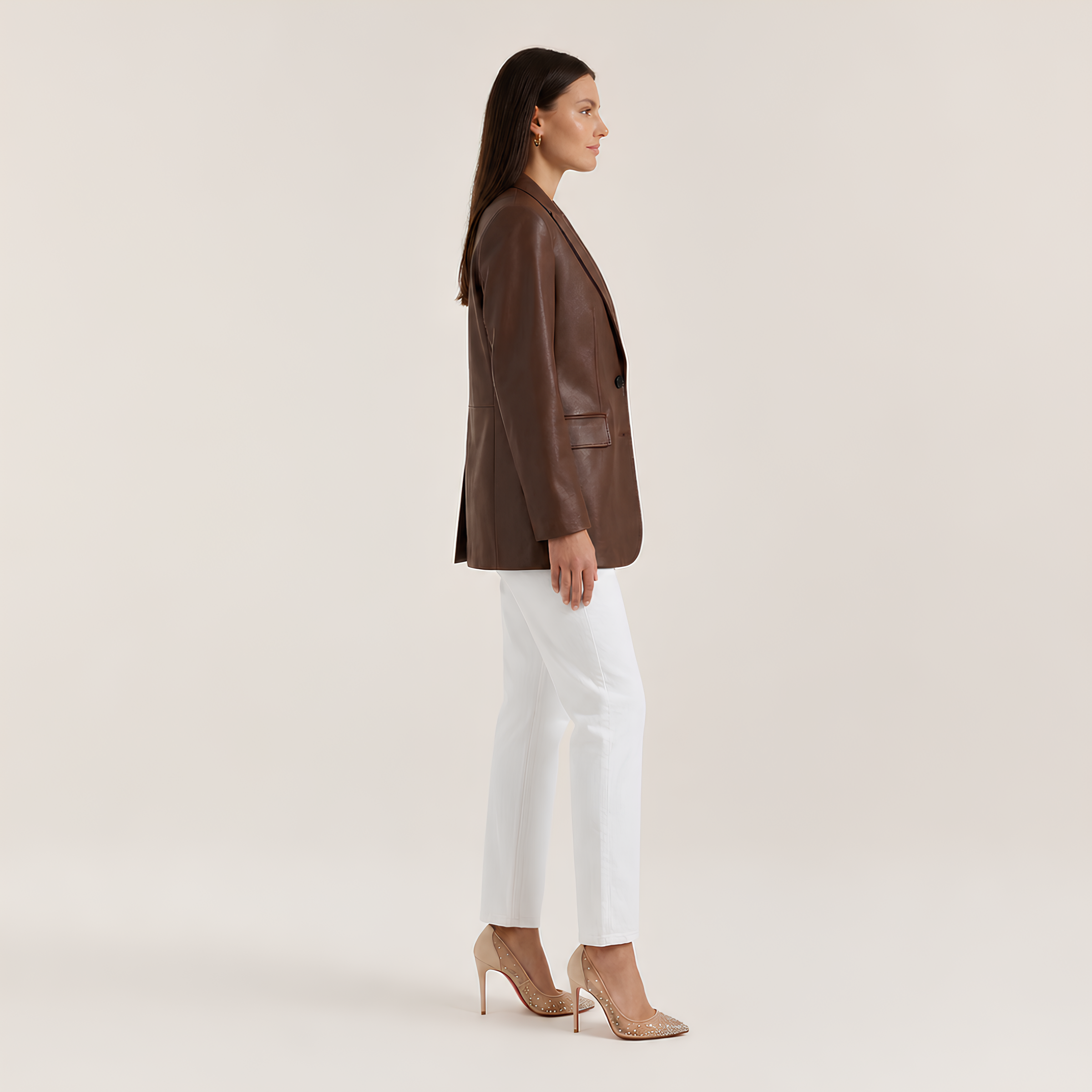 Leather Blazer Oversized