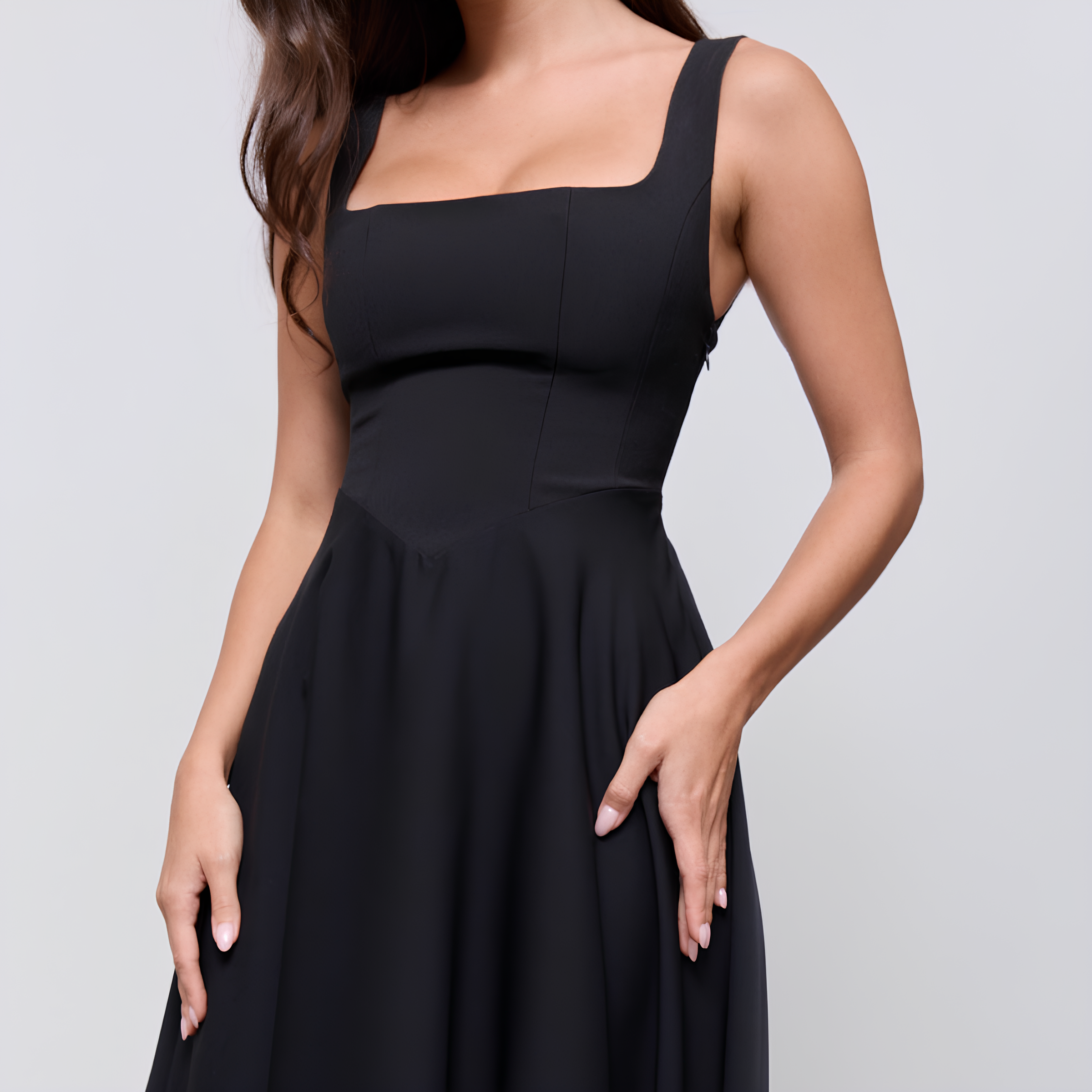 Square Neck Midi Dress Luna