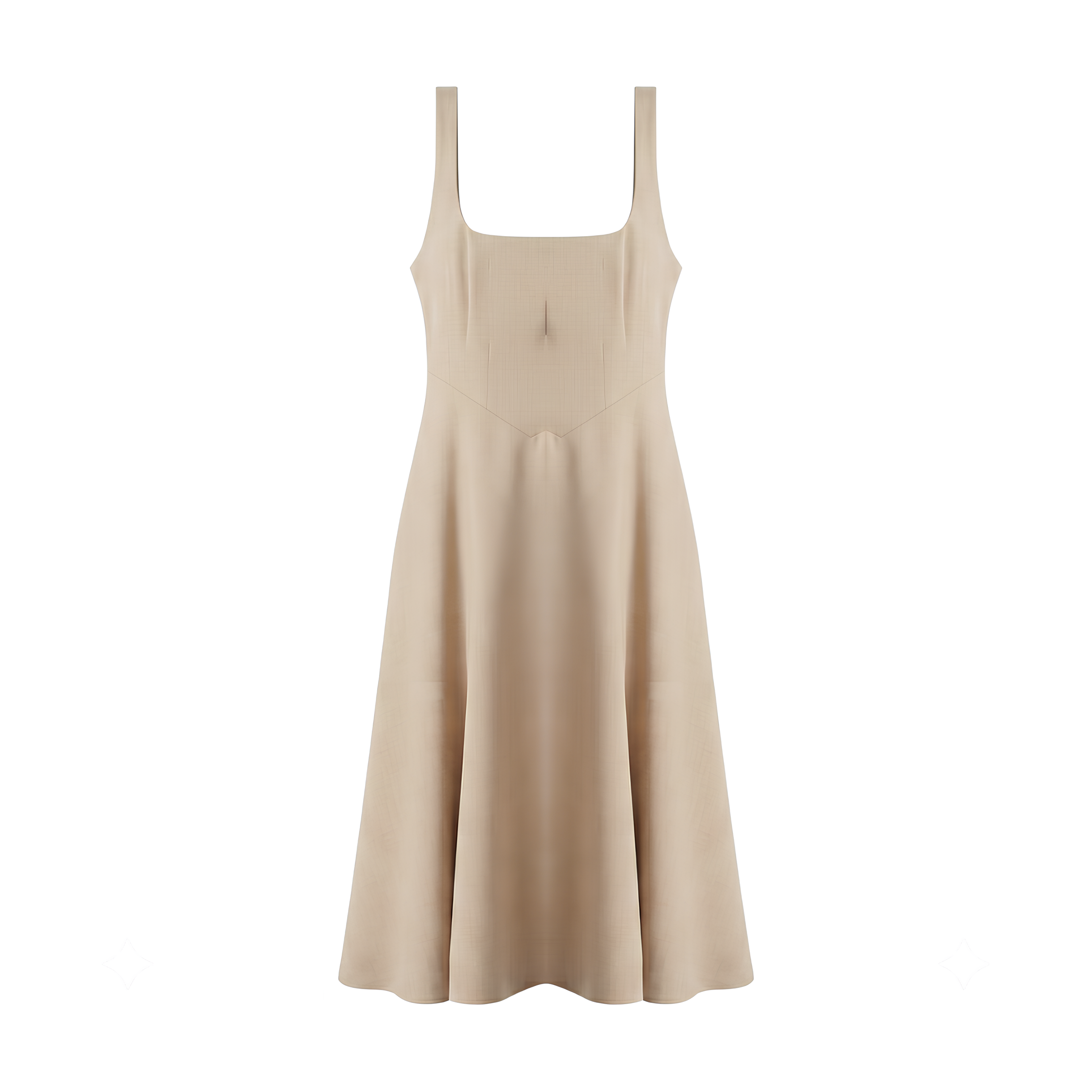 Square Neck Midi Dress Luna
