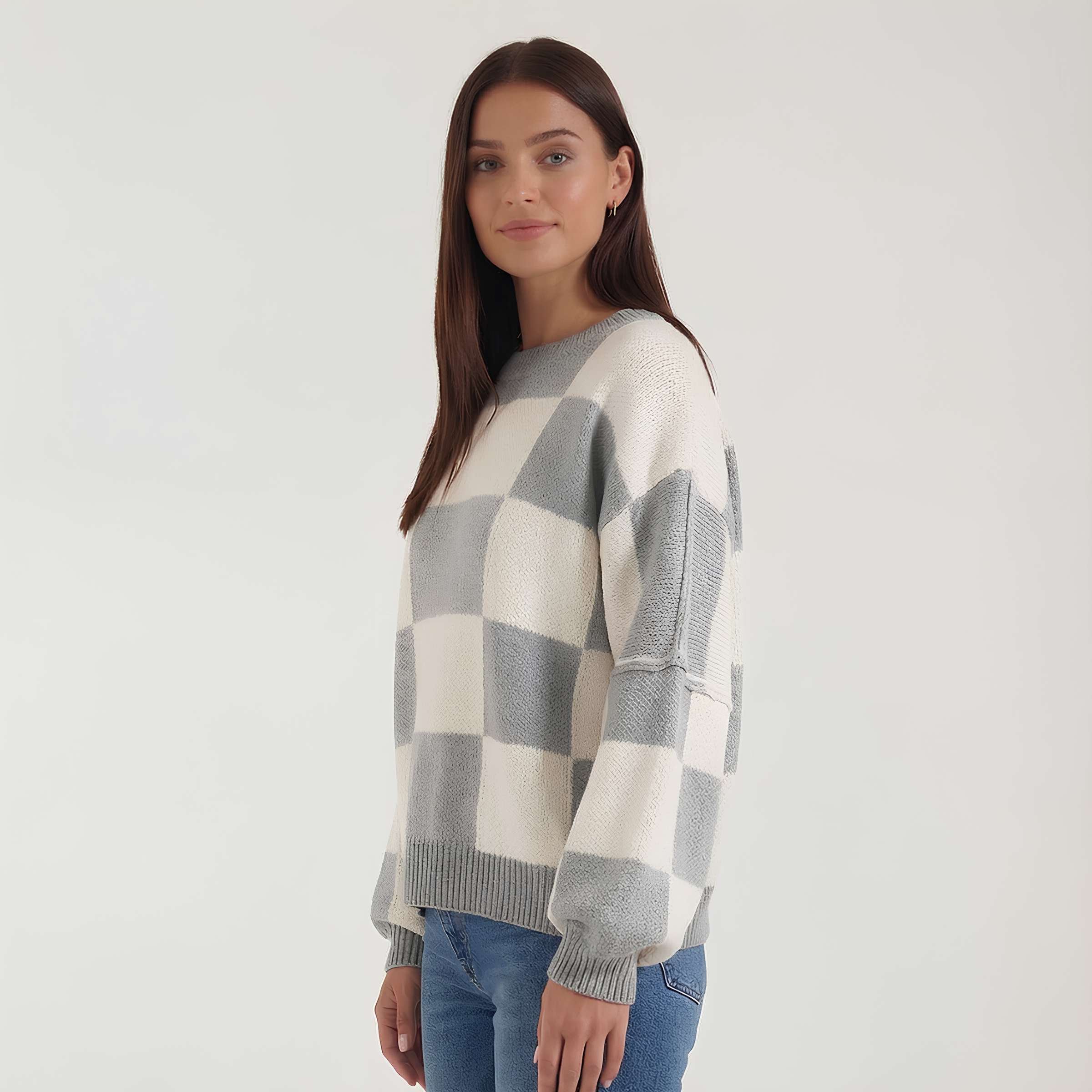 Statement Check Sweater