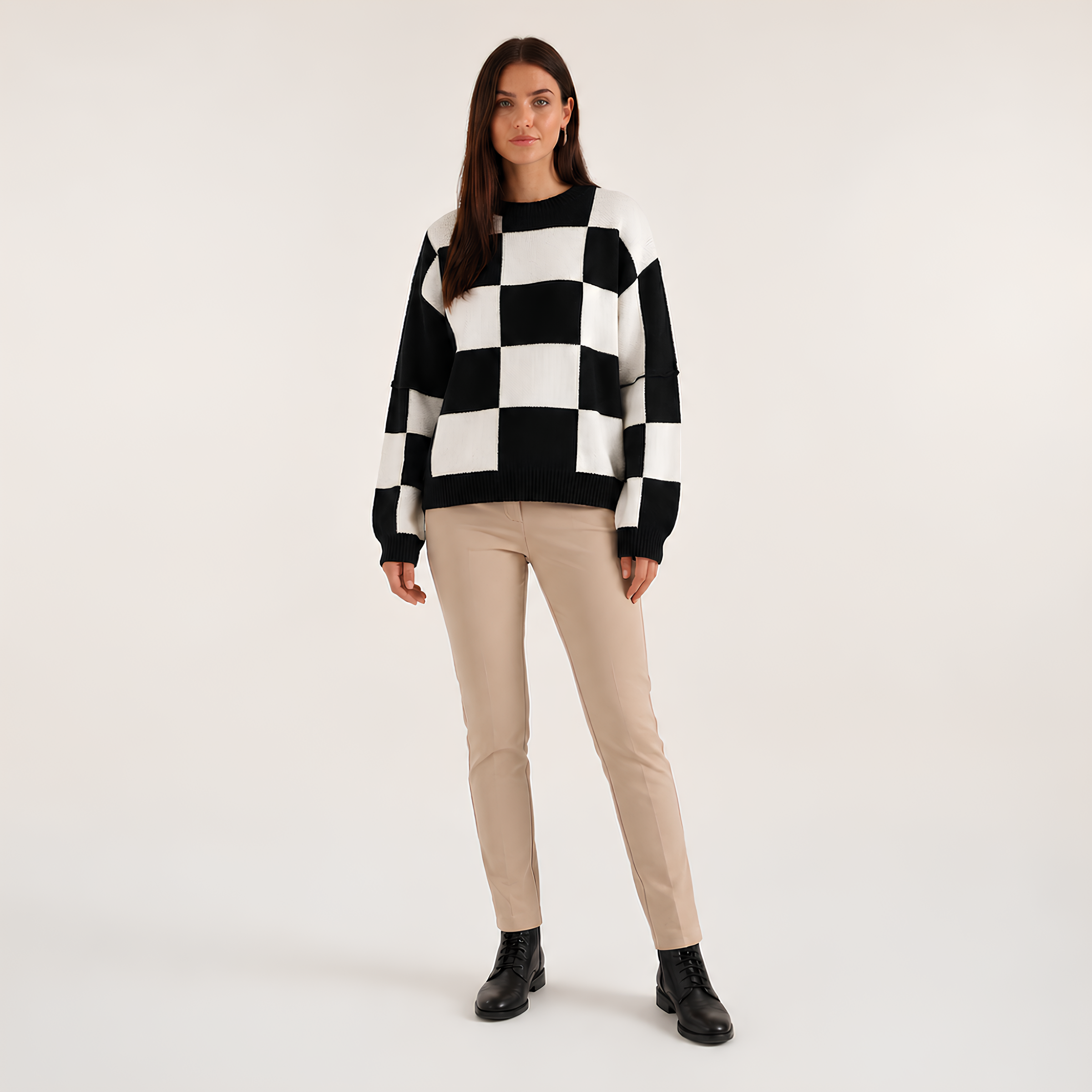 Statement Check Sweater