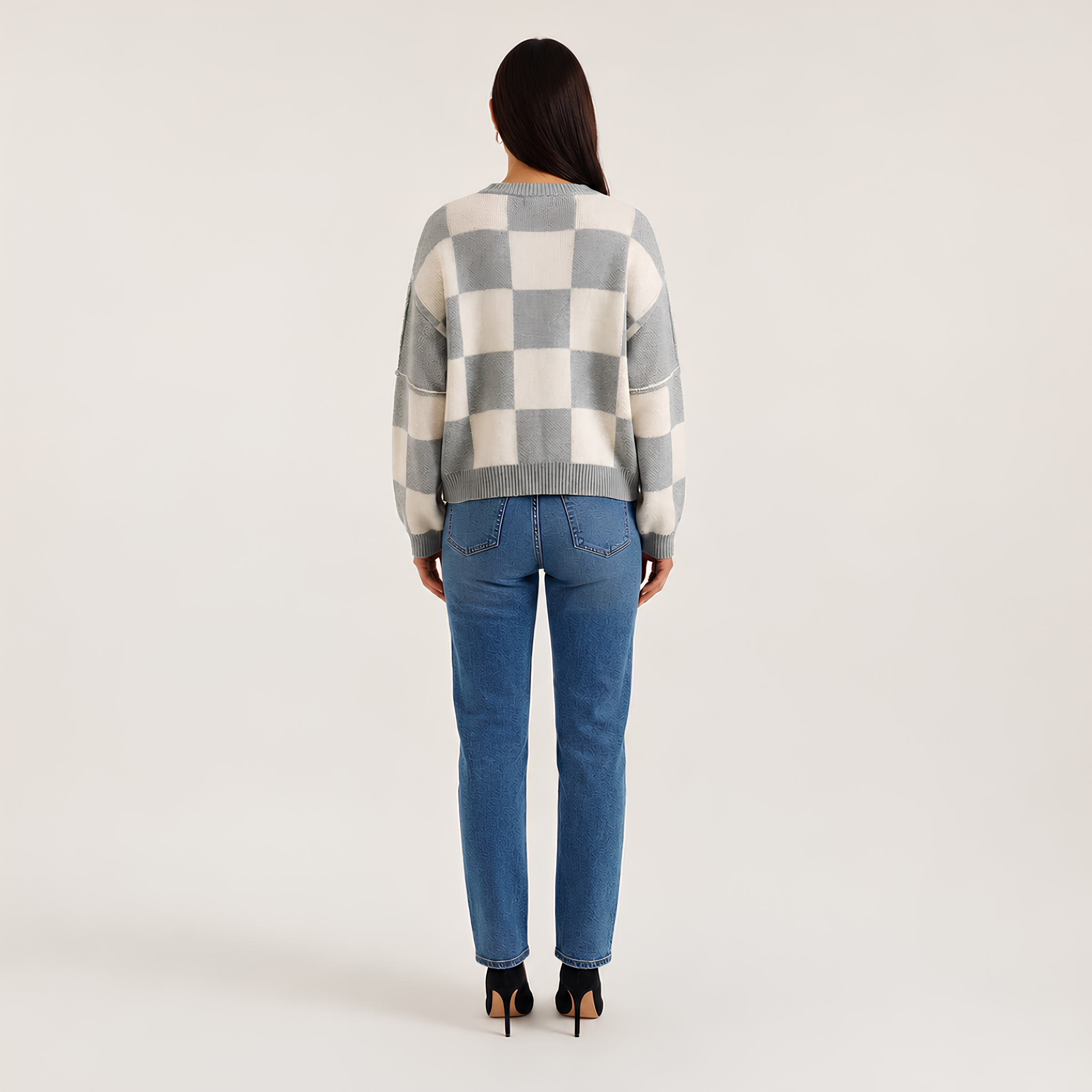 Statement Check Sweater