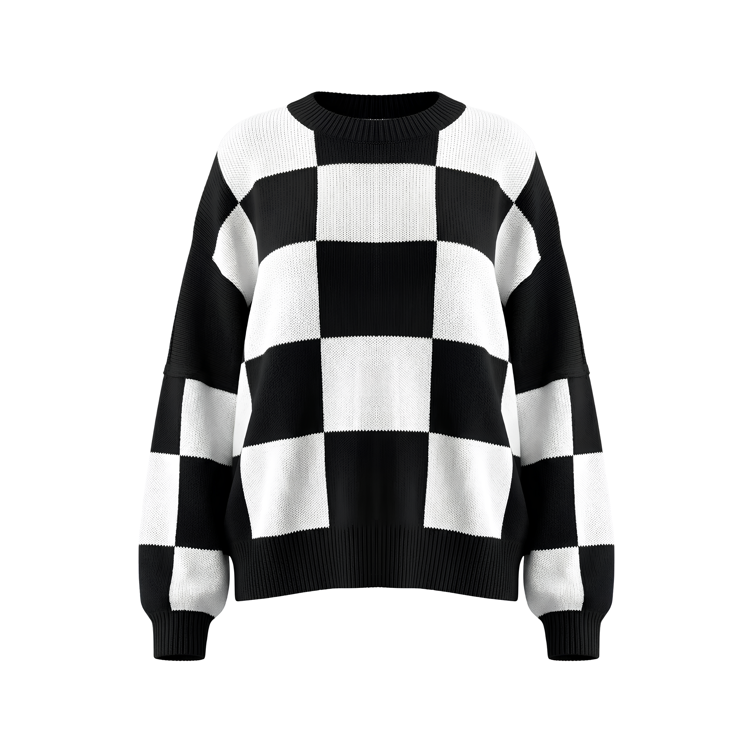 Statement Check Sweater